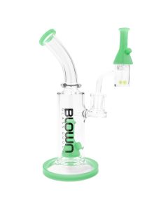 Blown Glass Goods - Arise - 9" Rig w/ Light Green Colored Perc and Mouth Piece in BLOWN Box