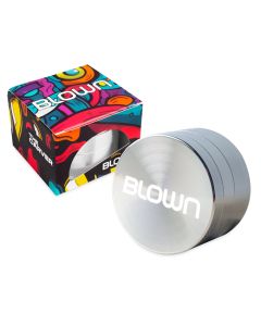 BLOWN Brand Grinder- 40mm, 4 piece, Silver