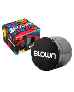 BLOWN Brand Aluminum Grinder w/ Notches- 50mm, 4 Piece, Black