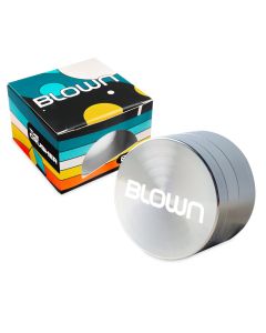 BLOWN Brand Aluminum Grinder- 40mm, 4 Piece, Silver