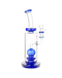 12" Waterpipe with globe perc and color accents