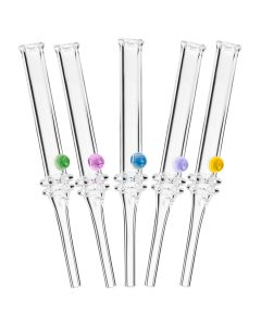5.5" One Piece Dry Nectar Collector Straw w/ Colored Dot and Maria