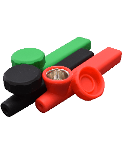 Silicone Hand Pipe w/ Mix Colors 4.75"