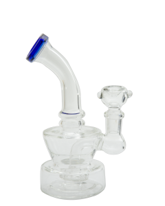 6" Waterpipe w/ showerhead perc, hollow base and colored mouth