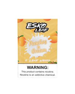 Esko Leaf Tobacco Leaf wraps Peaches and Cream -x8/ 5-packs (1oz per unit)