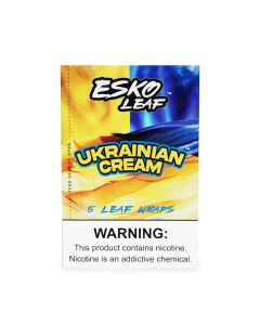 Esko Leaf Tobacco Leaf wraps Ukrainian Cream -x8/ 5-packs (1oz per unit)