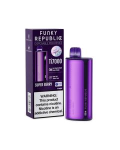 Funky Republic TI7000 - Super Berry -  5 Total Pods, 17ml, 7000 Puffs each- 5% Nicotine