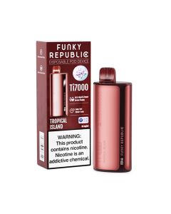 Funky Republic TI7000 - Tropical Island -  5 Total Pods, 17ml, 7000 Puffs each- 5% Nicotine
