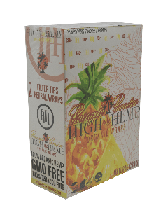 High Hemp- Pineapple Organic Hemp Wrap-2ct Pouch/25ct per Box