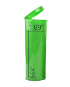 Loud Lock Pop Top Vials - Child Resistant - 60 Dram - 75ct - Green