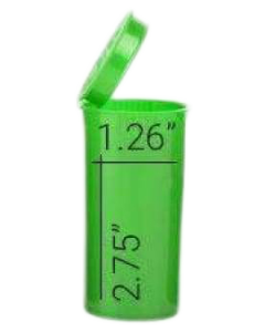 Loud Lock Pop Top Vials - Child Resistant - 13 Dram - 315ct - Green