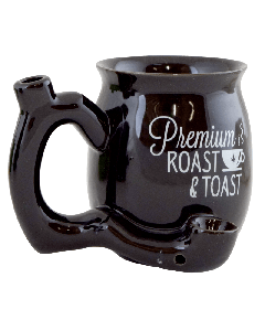 Small "Roast and Toast" pipe mug- Black