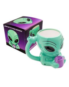Ceramic Alien Mug Pipe
