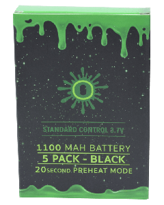 Ooze Batteries-5 Pack 1100 mah Black