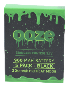 Ooze Batteries-5 Pack 900 mah Black