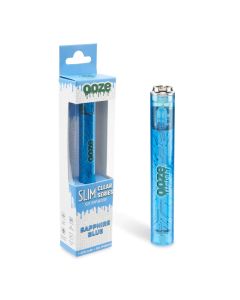 OOZE Slim Clear Series Transparent 510 Vape Battery - Blue