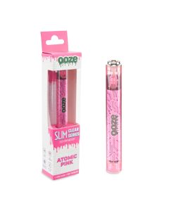 OOZE Slim Clear Series Transparent 510 Vape Battery -Atomic Pink