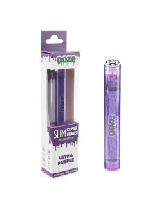 OOZE Slim Clear Series Transparent 510 Vape Battery - Ultra Purple