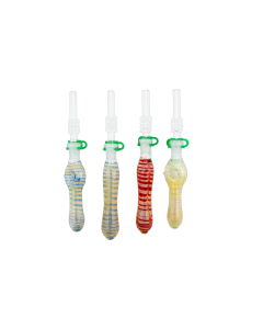 Glass Nectar Collector Kit w/ Quartz Tip, Mixed Styles