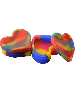 Heart Shaped Silicone Jar - Assorted Colors