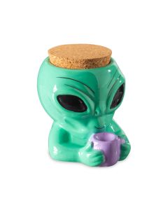 Ceramic Alien Stash Jar