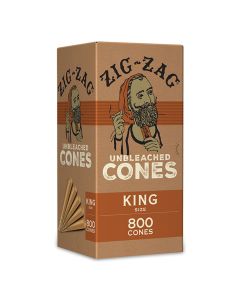 Zig Zag Bulk Unbleached Cones - King Size (800ct)