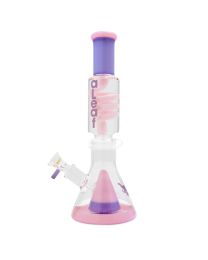 12" A-Leaf Glycerin Swirl w/ Direct Inject Cone - Pink + Purple 2 Piece