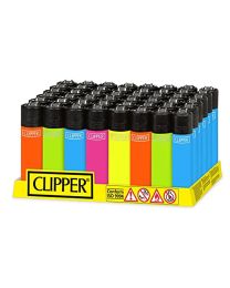 Clipper Lighter - Assorted Solid Colors - 48ct Tray