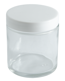 4oz Glass Jar - White Cap - 90ct